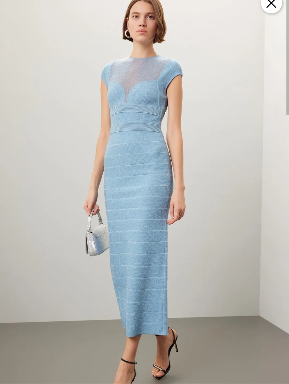 Herve Leger Sheer Bustier Gown Size XL MSRP $1590
